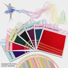Georgette with Lining Border-Swatch Card