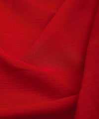 Cherry Red Georgette fabric with Lining