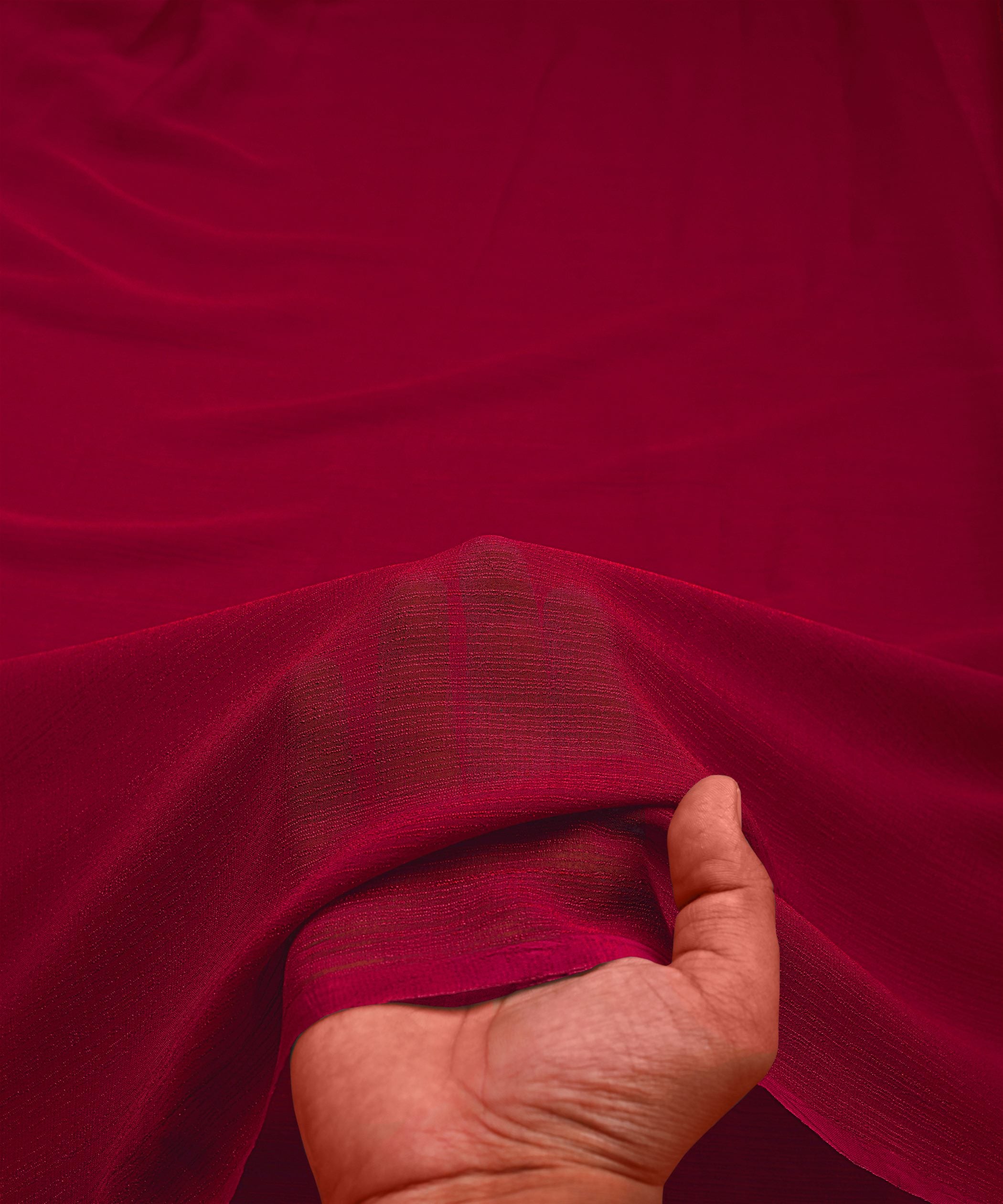 Hot Pink Georgette fabric with Lining