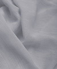 Light Grey Georgette fabric with Lining