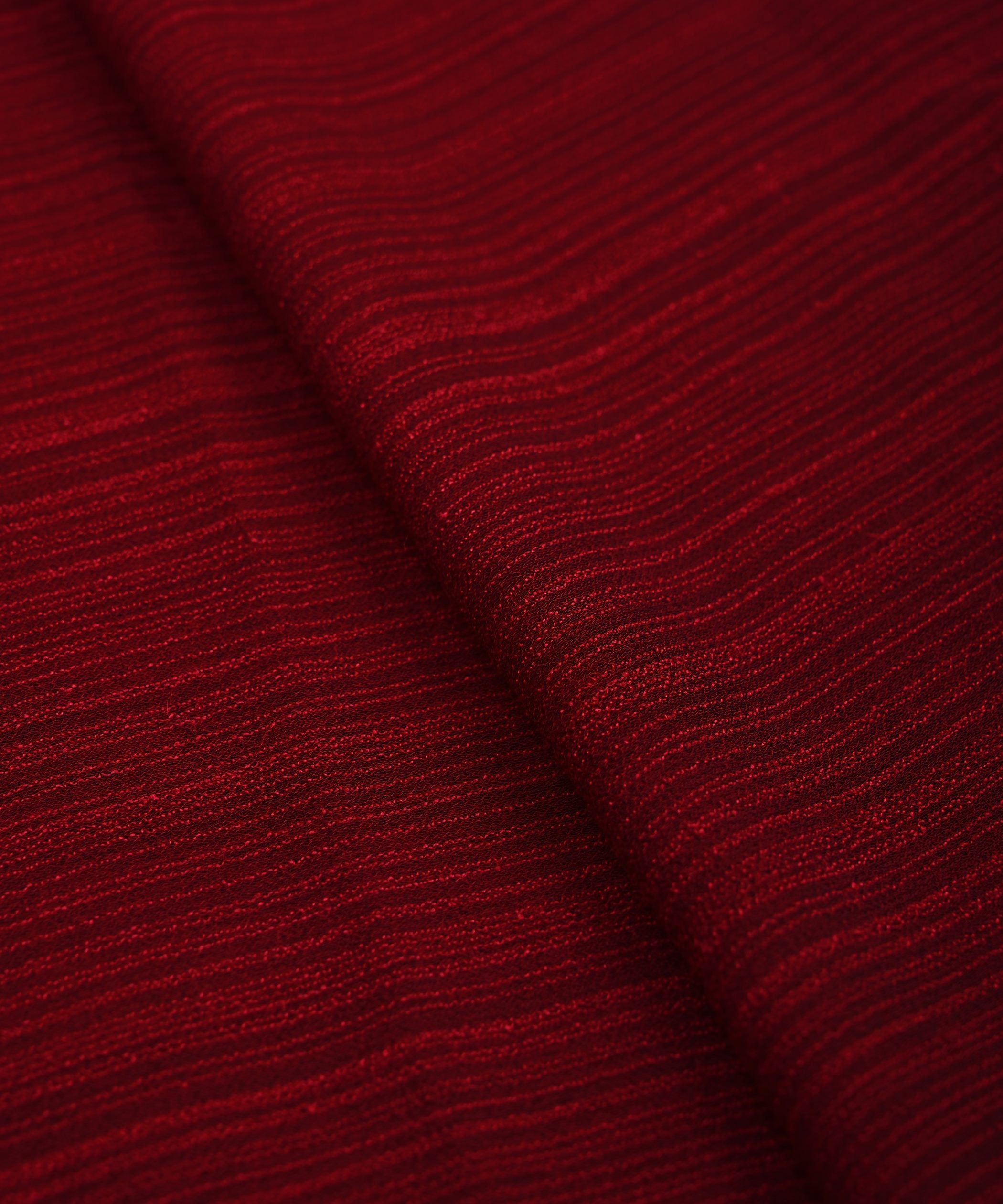 Maroon Georgette fabric with Lining