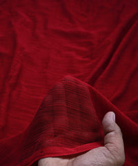 Maroon Georgette fabric with Lining