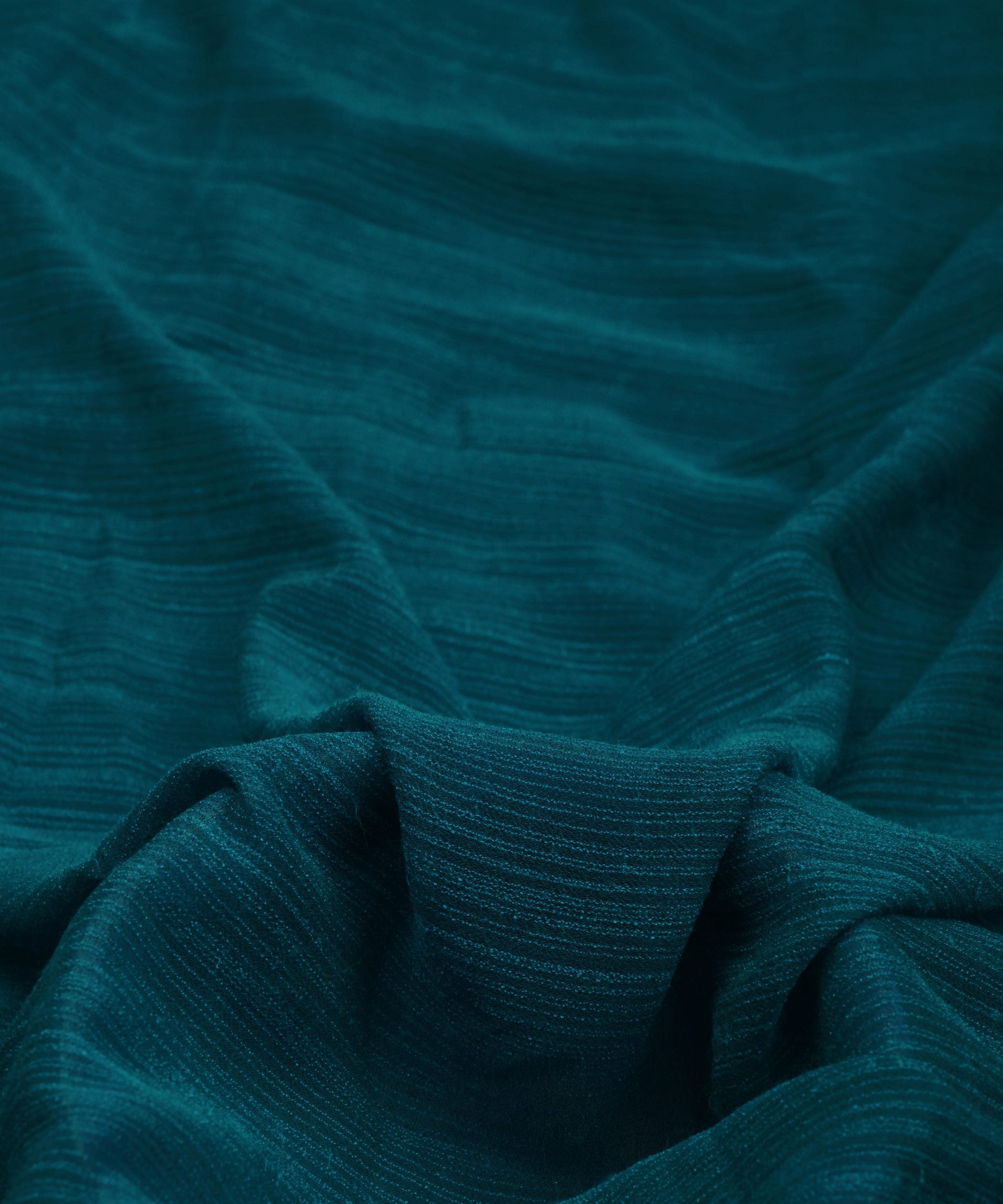 Peacock Blue Georgette fabric with Lining