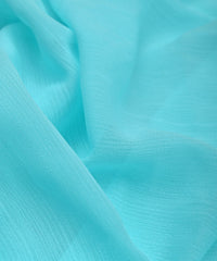 Sky Blue Georgette fabric with Lining