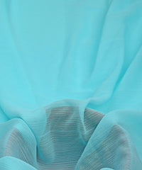 Sky Blue Georgette fabric with Lining