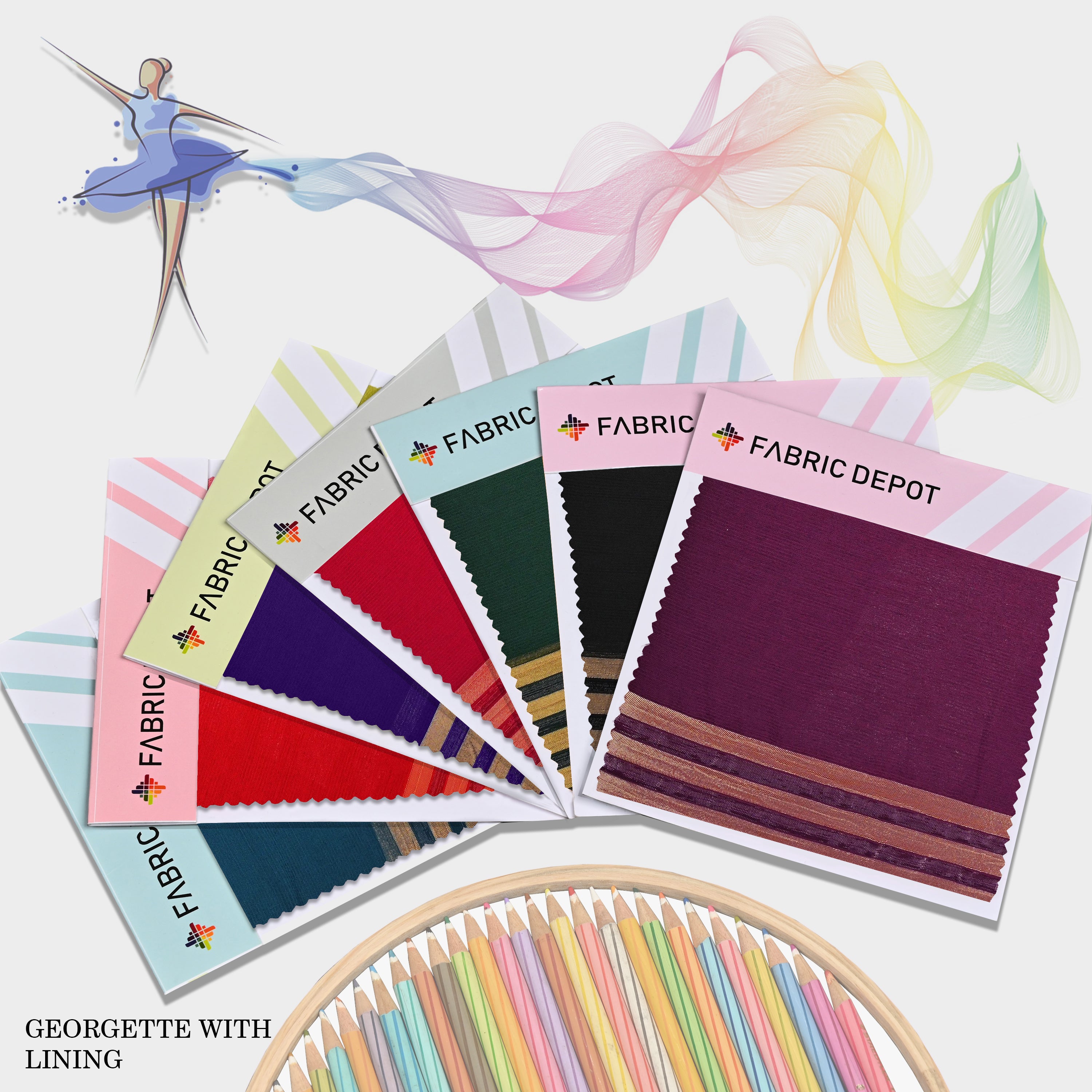 Georgette with Lining-Swatch Card