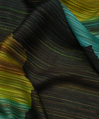 Aqua Green Georgette Fabric with Patch Spray Print