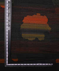 Rust Orange Georgette Fabric with Patch Spray Print