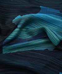 Teal Georgette Fabric with Patch Spray Print