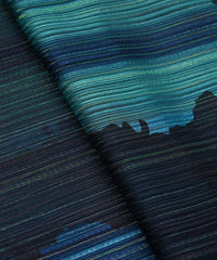 Teal Georgette Fabric with Patch Spray Print