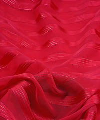 Gajri Georgette Fabric with Patta