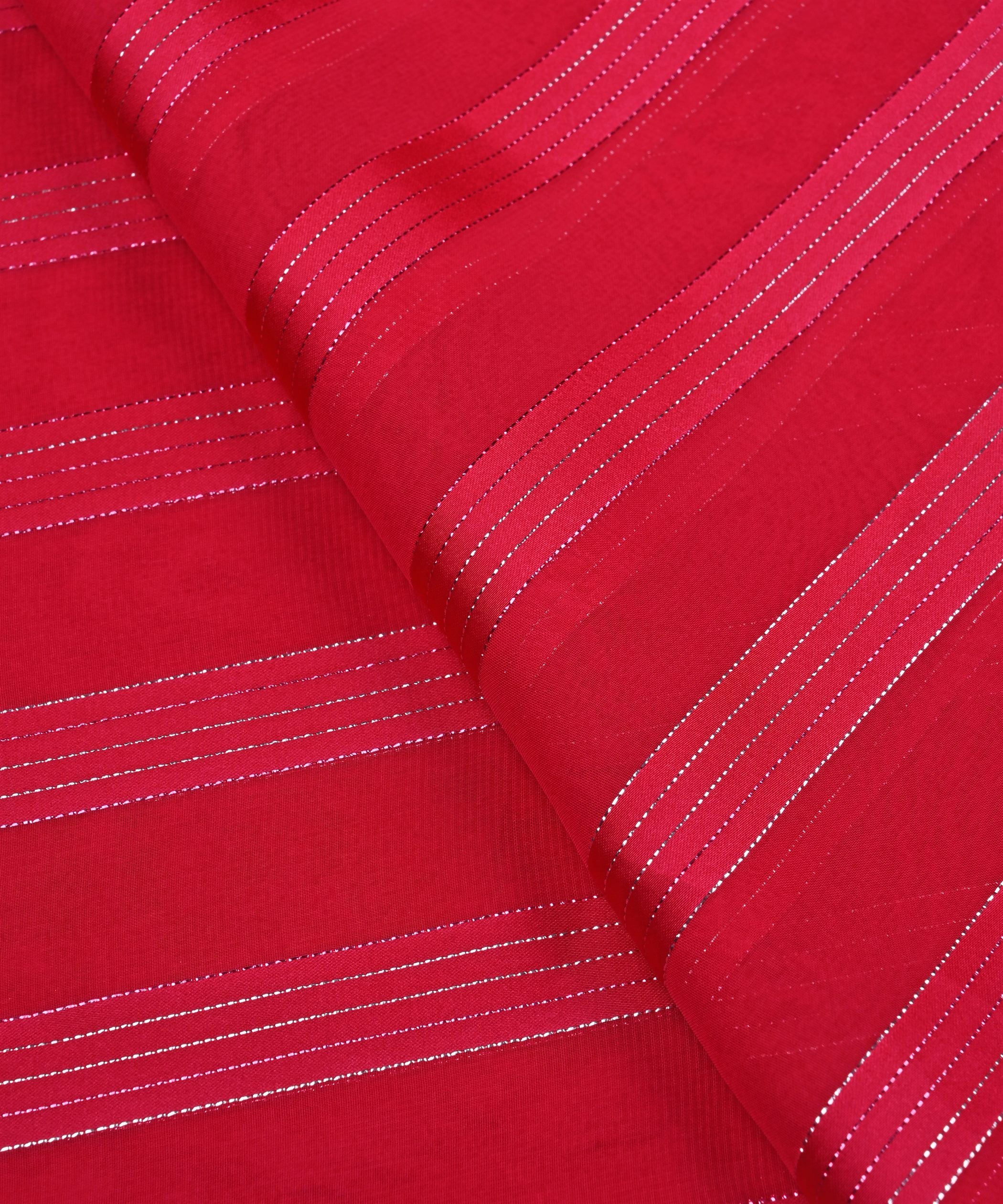 Gajri Georgette Fabric with Patta