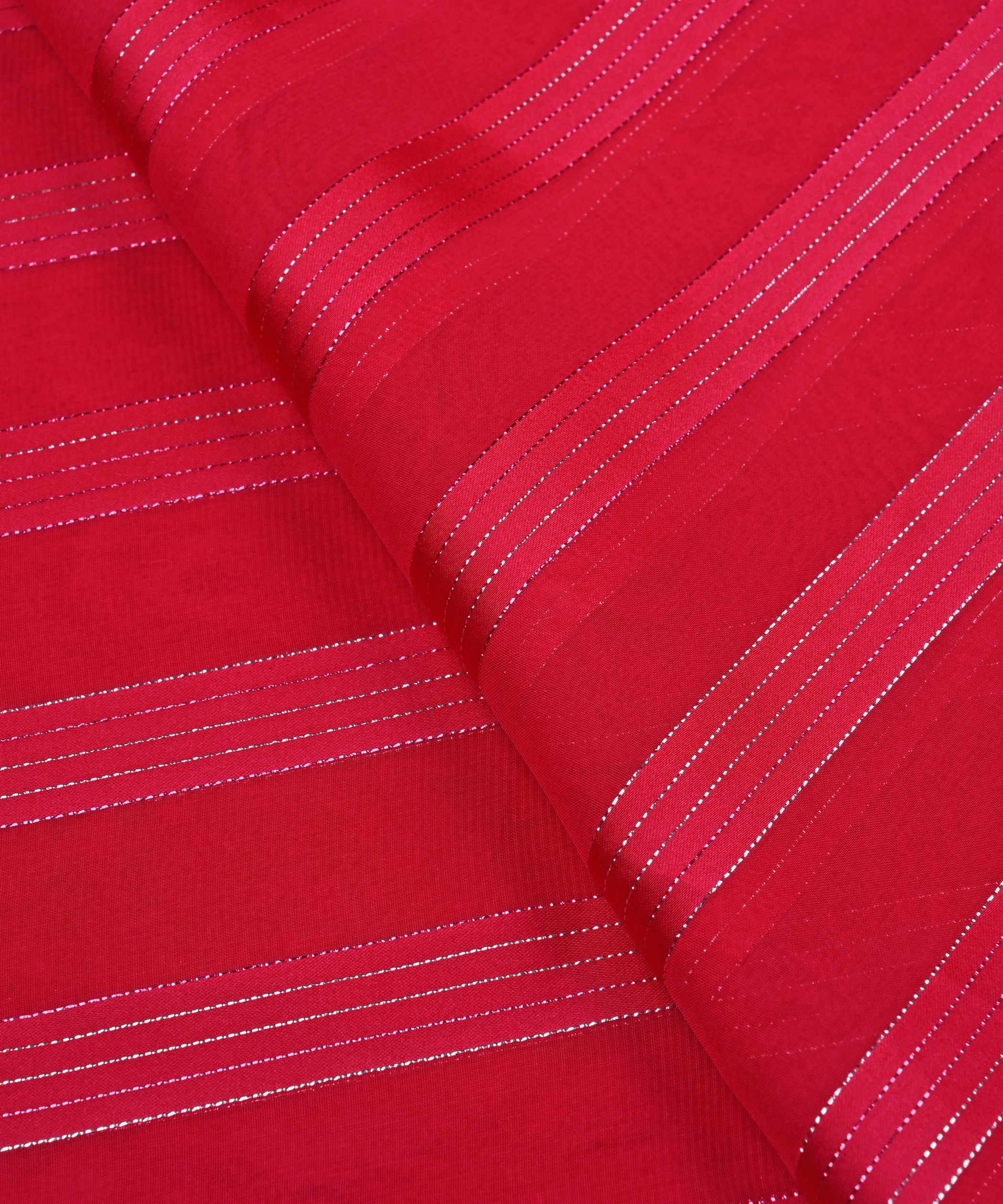 Gajri Georgette Fabric with Patta