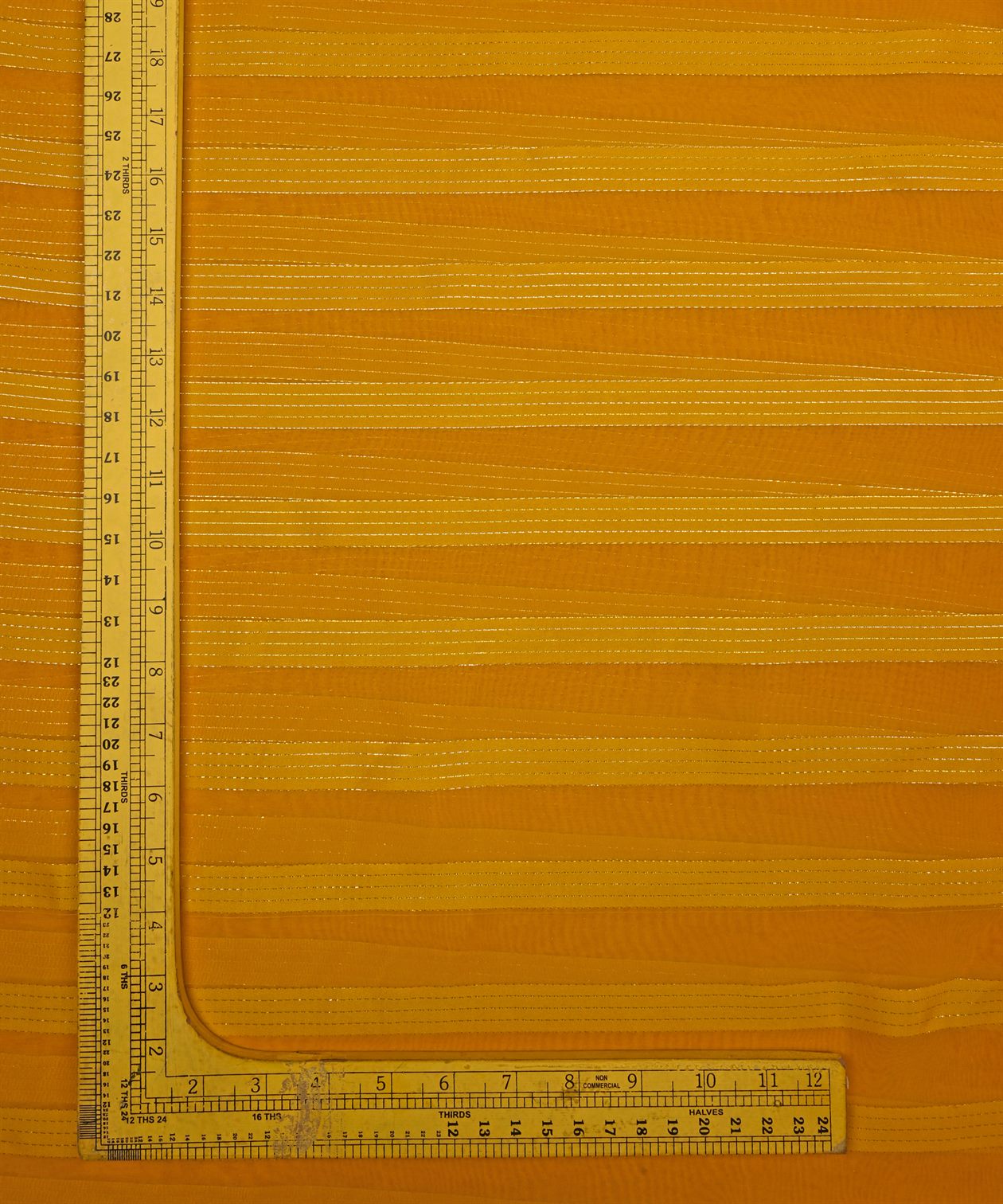 Mustard Yellow Georgette Fabric with Patta