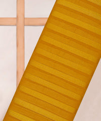 Mustard Yellow Georgette Fabric with Patta