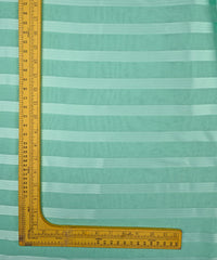 Sea Teal Georgette Fabric with Patta