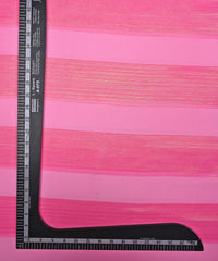 Baby Pink Georgette Fabric with Patta & Stripes