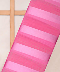 Baby Pink Georgette Fabric with Patta & Stripes