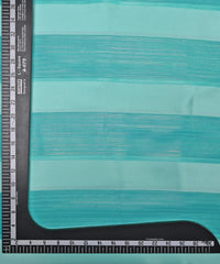 Sky Blue Georgette Fabric with Patta & Stripes