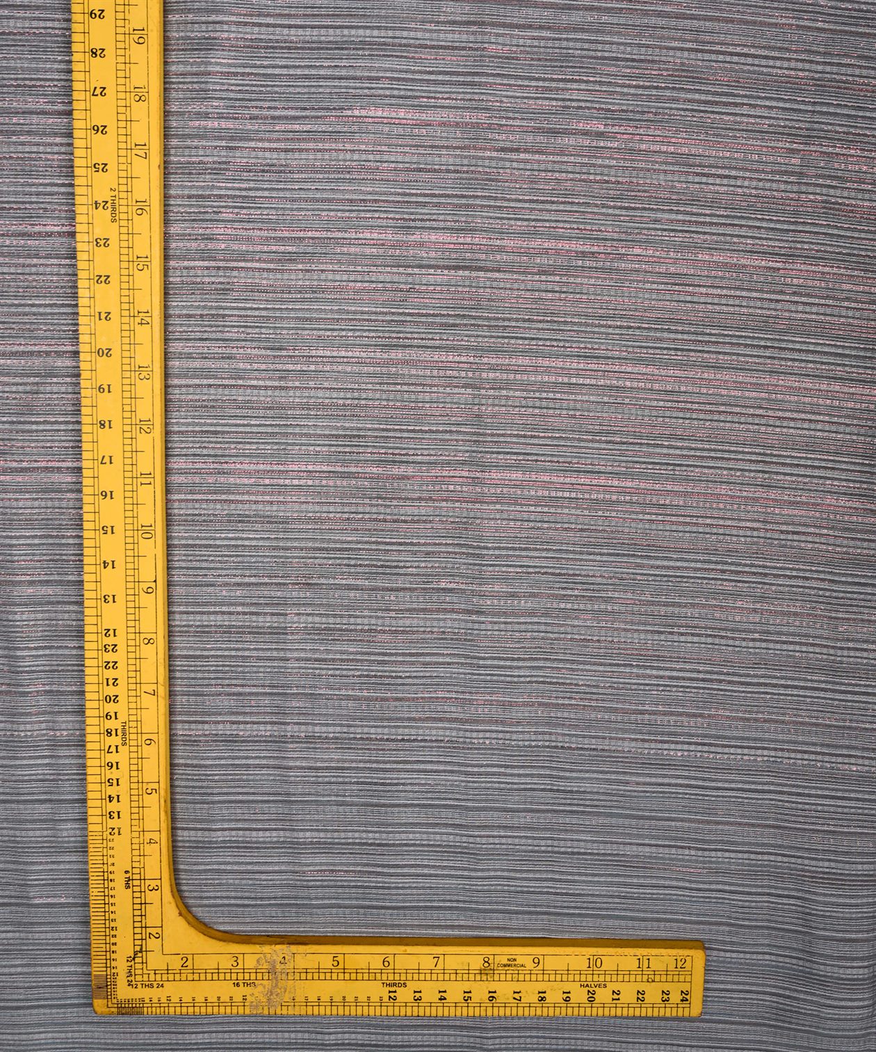 Grey Georgette fabric with Satin patta