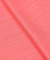 Peach Georgette fabric with Satin patta