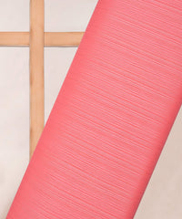 Peach Georgette fabric with Satin patta