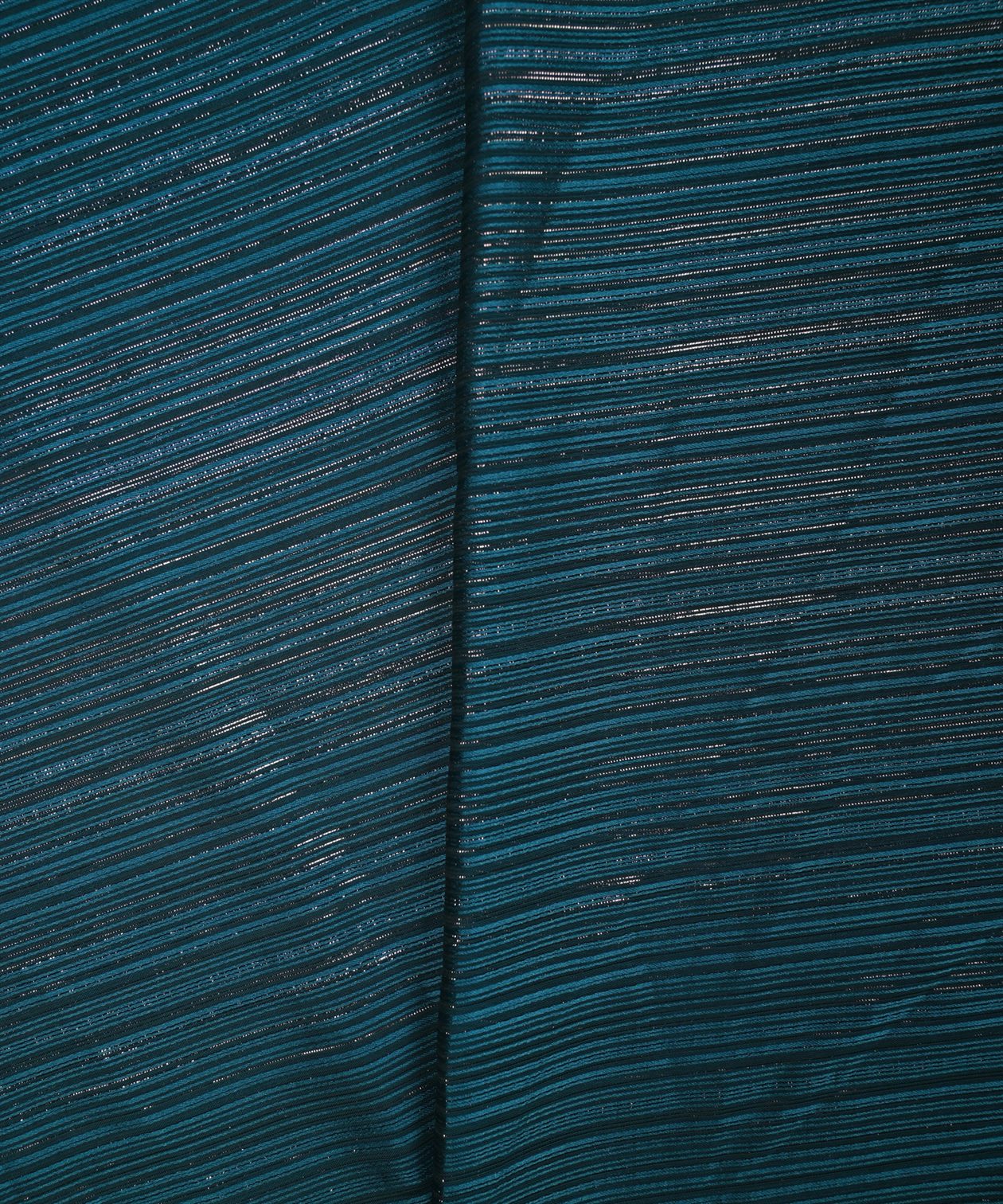 Petrol blue Georgette fabric with Satin patta