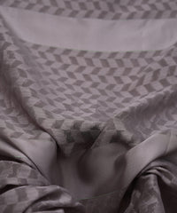 Grey Georgette Fabric with Satin Pattern