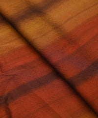 Ochre Yellow Georgette Fabric with Shaded Stripes