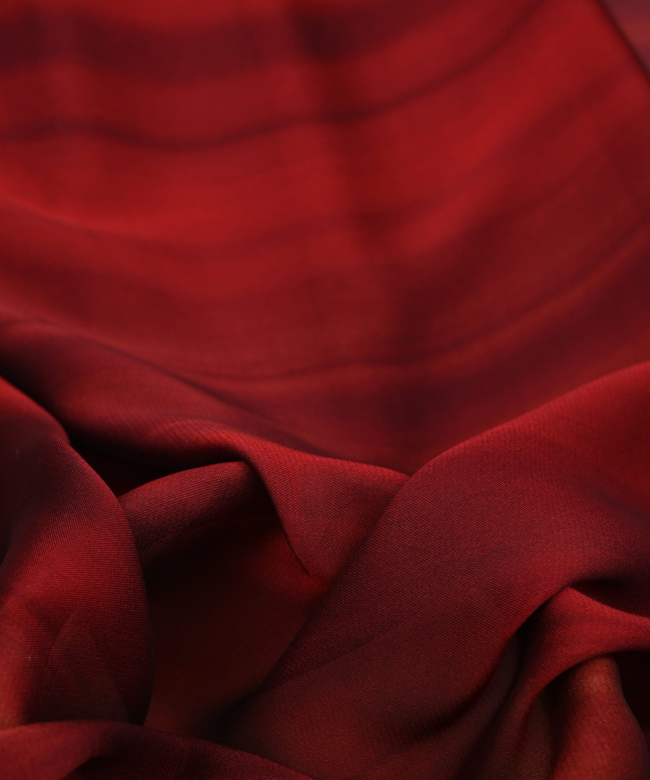 Red Georgette Fabric with Shaded Stripes