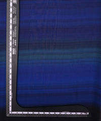 Royal Blue Georgette Fabric with Shaded Stripes