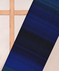 Royal Blue Georgette Fabric with Shaded Stripes