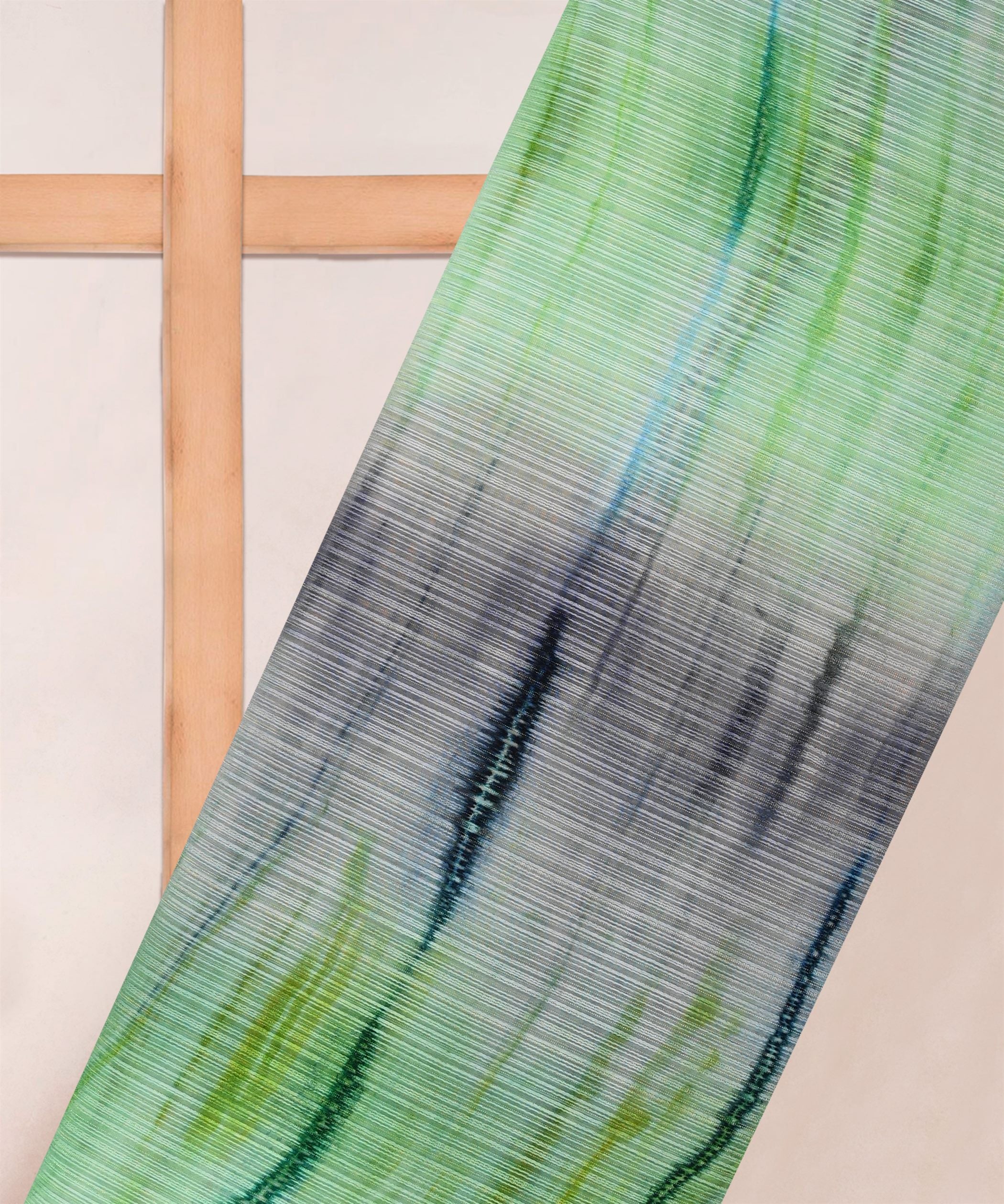 Pista Green Georgette Fabric with Shibori Print