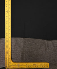Black Georgette Fabric with Silver Border
