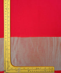 Gajri Georgette Fabric with Silver Border