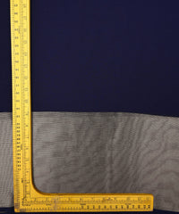 Navy Blue Georgette Fabric with Silver Border