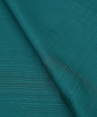 Aqua Blue Georgette Fabric with Stripes