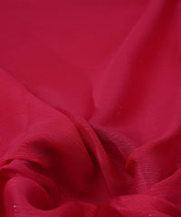 Hot Pink Georgette Fabric with Stripes