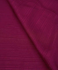 Magenta Georgette Fabric with Stripes