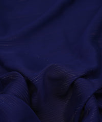 Persian Indigo Georgette Fabric with Stripes