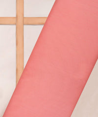 Ruddy Pink Georgette Fabric with Stripes