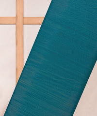 Dark Teal Georgette Fabric with Stripes