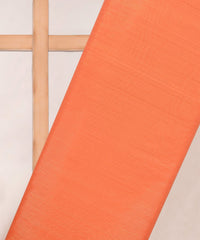 Orange Georgette Fabric with Stripes
