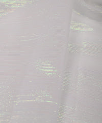 White Georgette Fabric with Stripes