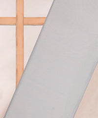 White Georgette Fabric with Stripes