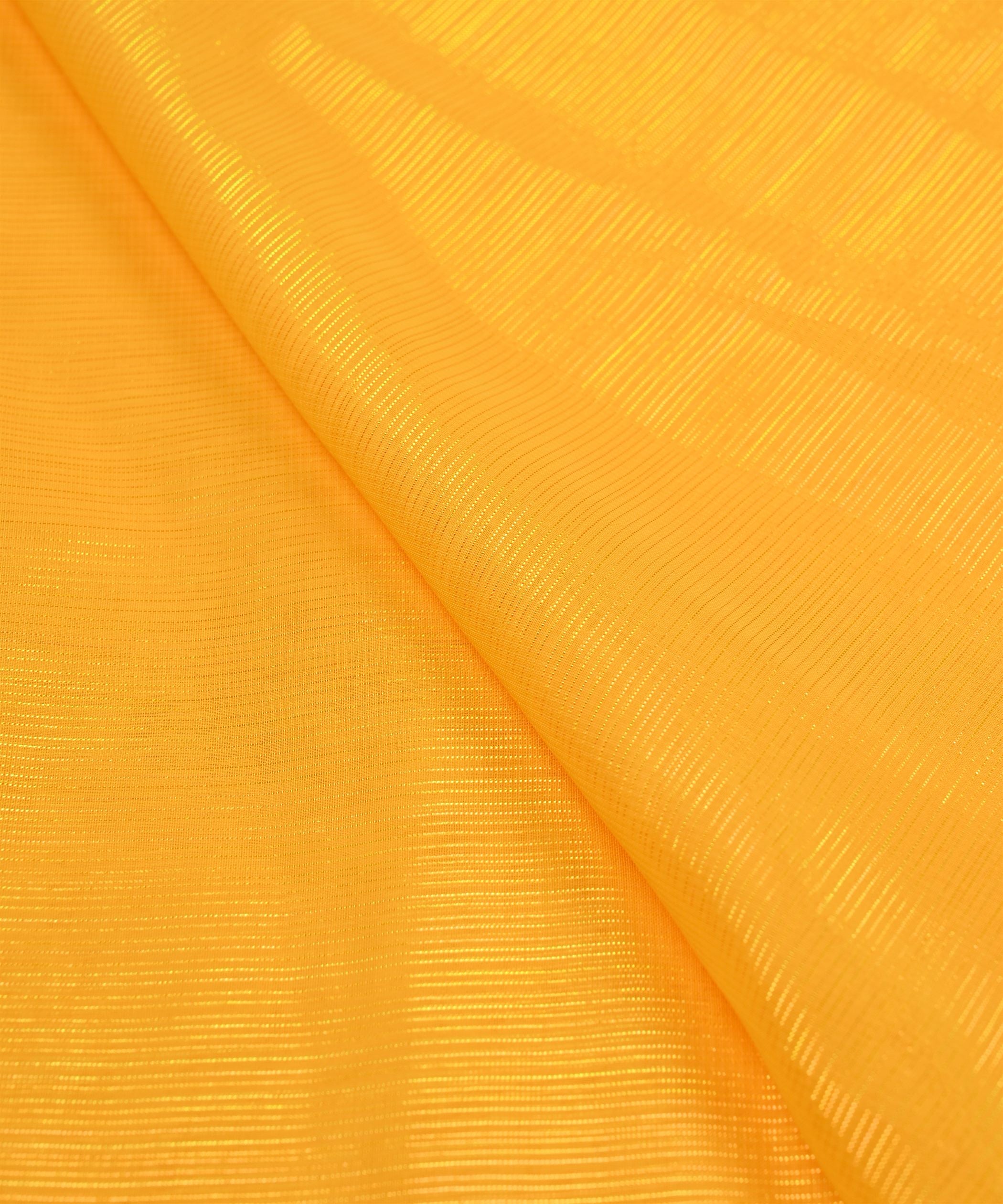 Yellow Georgette Fabric with Stripes