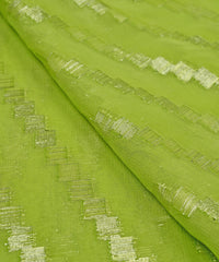 Pista Green Georgette fabric with Zari-1