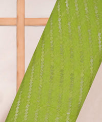 Pista Green Georgette fabric with Zari-1