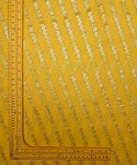 Yellow Georgette fabric with Zari-1