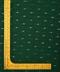 Dark Green Georgette fabric with Zari-2